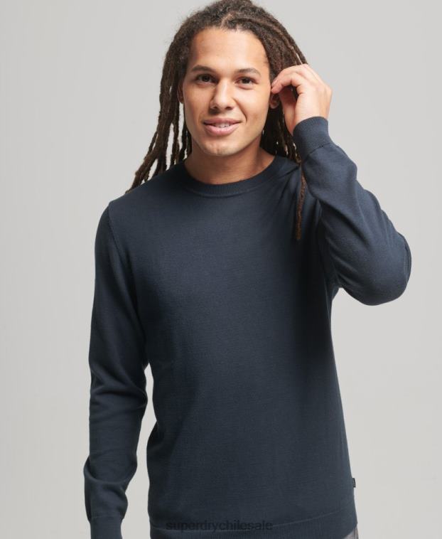 hombres Superdry Armada jersey de punto de algodón 2R68Z5322