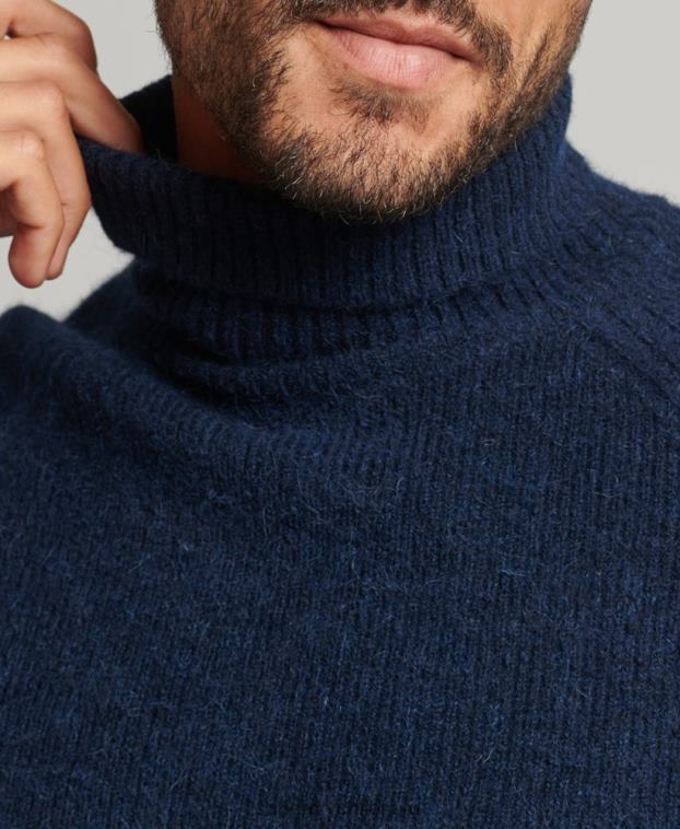 hombres Superdry Armada jersey grueso de alpaca con cuello vuelto 2R68Z1262