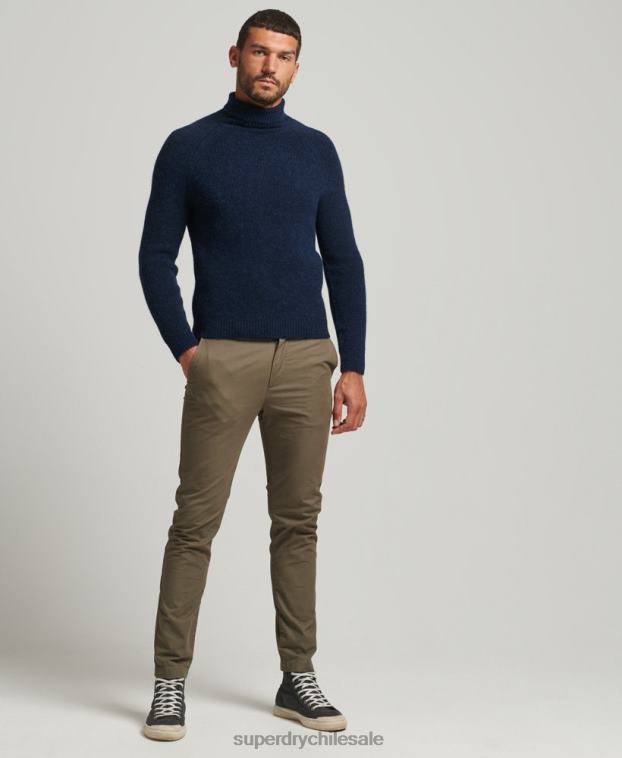 hombres Superdry Armada jersey grueso de alpaca con cuello vuelto 2R68Z1262