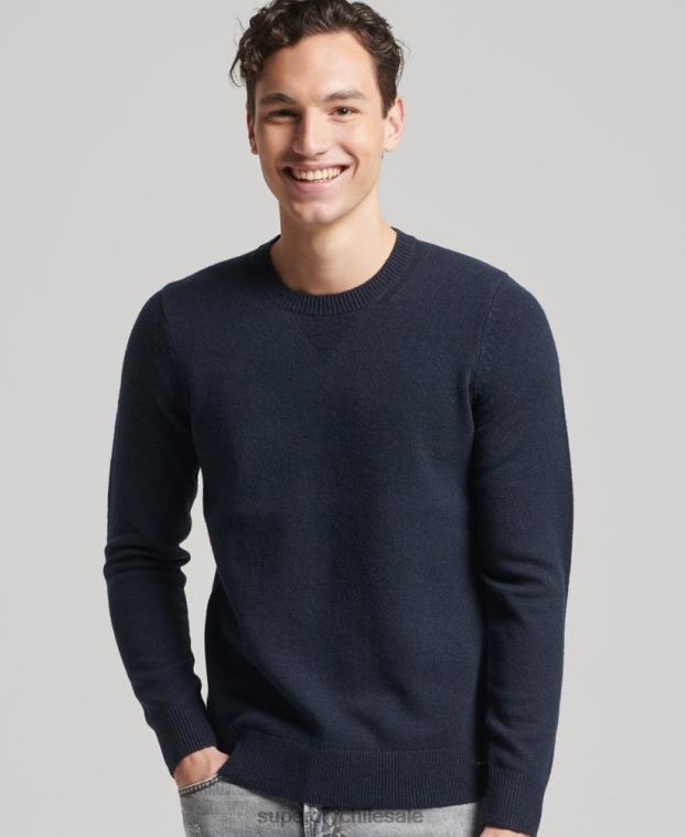 hombres Superdry Armada suéter con cuello redondo de lana de cordero 2R68Z5279