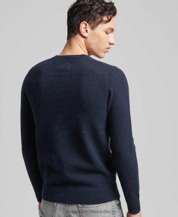 hombres Superdry Armada suéter con cuello redondo de lana de cordero 2R68Z5279