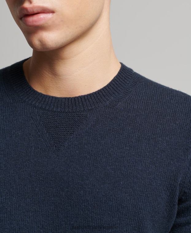hombres Superdry Armada suéter con cuello redondo de lana de cordero 2R68Z5279