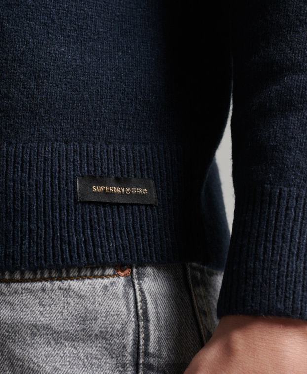 hombres Superdry Armada suéter con cuello redondo de lana de cordero 2R68Z5279