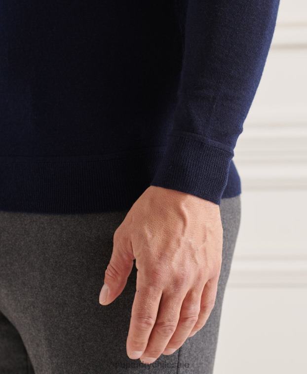 hombres Superdry Armada suéter con cuello redondo de lana merina de studios 2R68Z1308