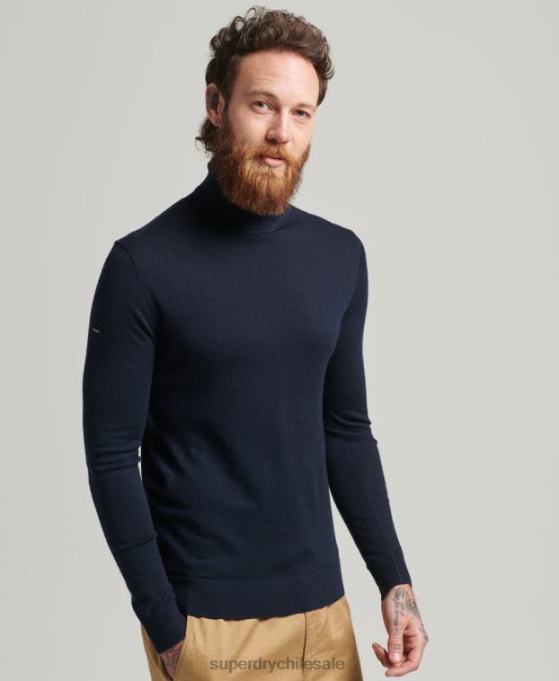 hombres Superdry Armada suéter con cuello vuelto de merino studios 2R68Z1274