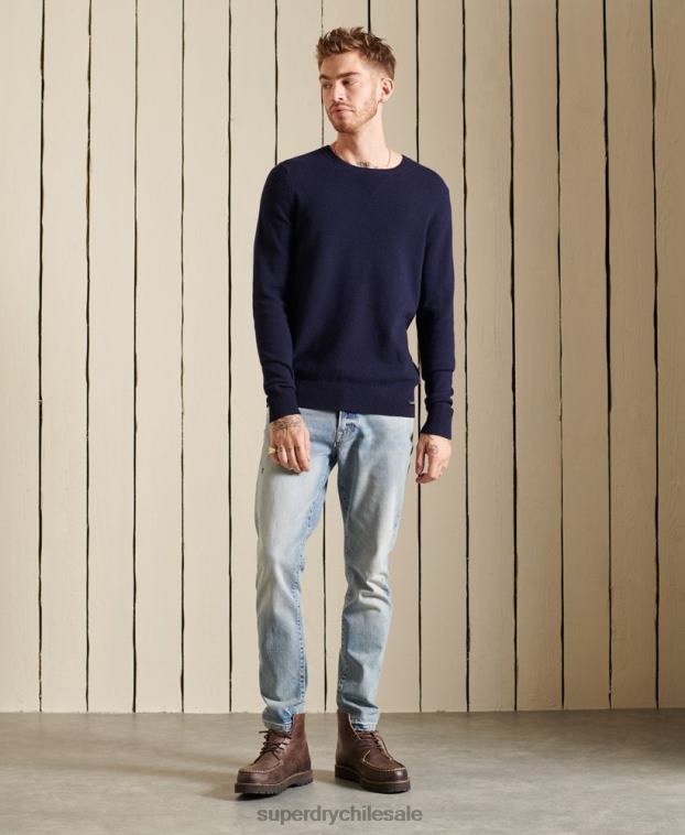hombres Superdry Armada suéter ligero de lana de cordero 2R68Z5286