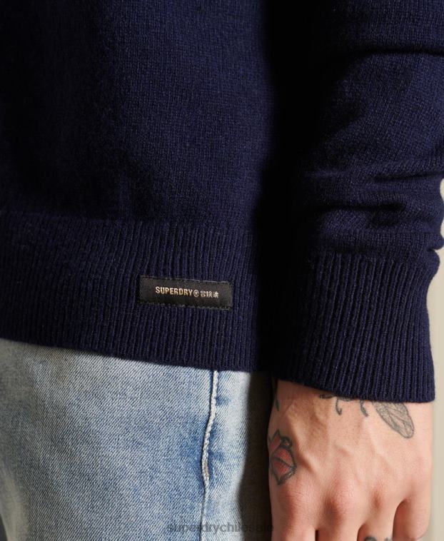 hombres Superdry Armada suéter ligero de lana de cordero 2R68Z5286