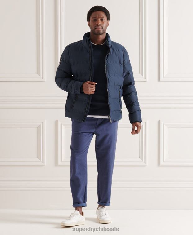 hombres Superdry Armada suéter texturizado con cuello redondo de supima 2R68Z1356