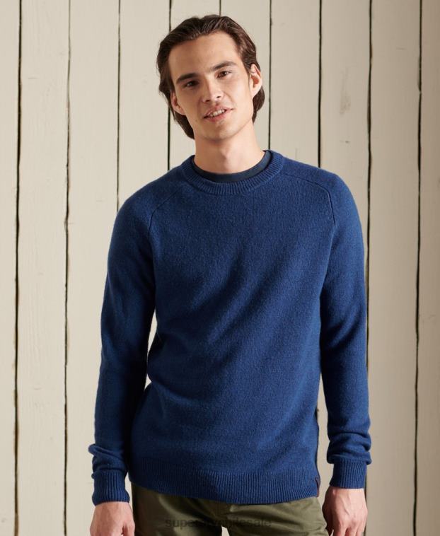 hombres Superdry azul oscuro suéter harlo crew 2R68Z5284