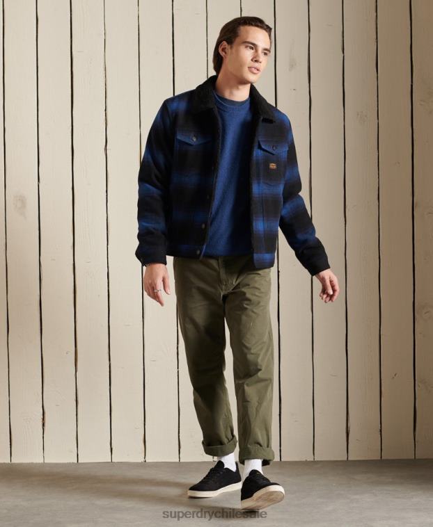 hombres Superdry azul oscuro suéter harlo crew 2R68Z5284