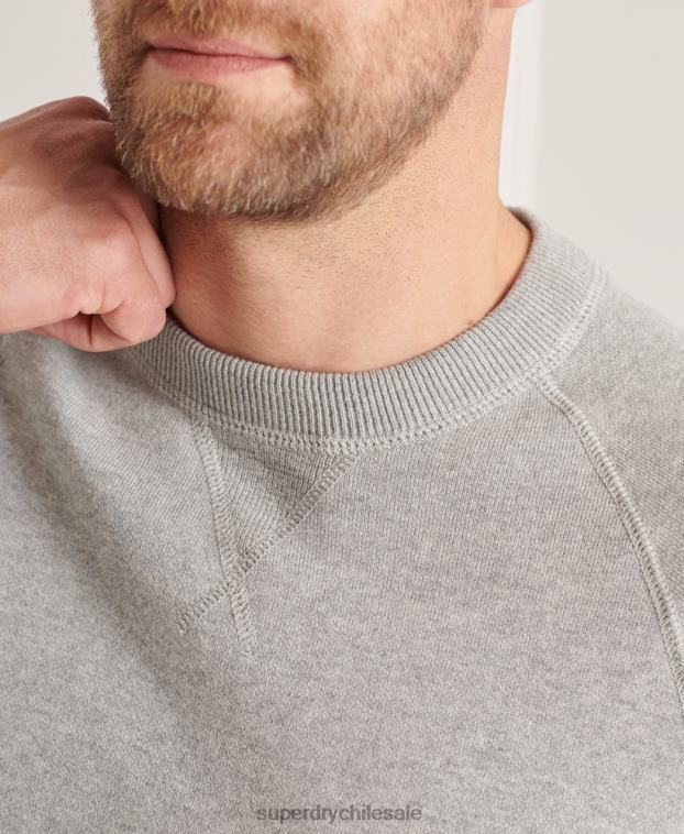 hombres Superdry gris claro jersey de cuello alto de Studios Essential 2R68Z5293