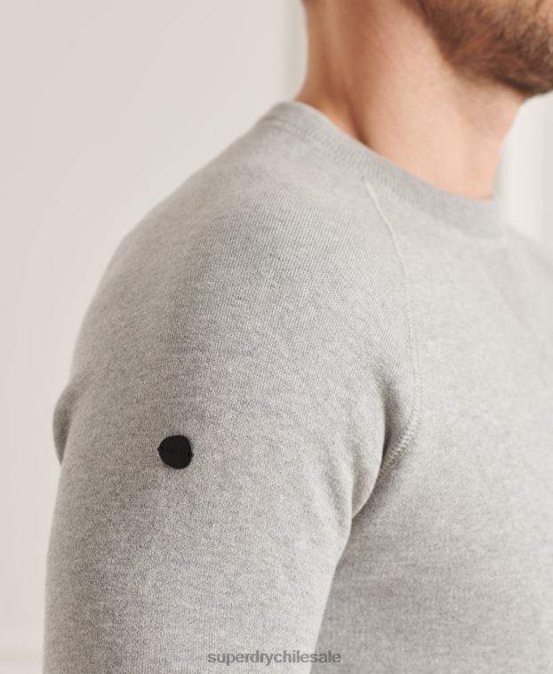 hombres Superdry gris claro jersey de cuello alto de Studios Essential 2R68Z5293