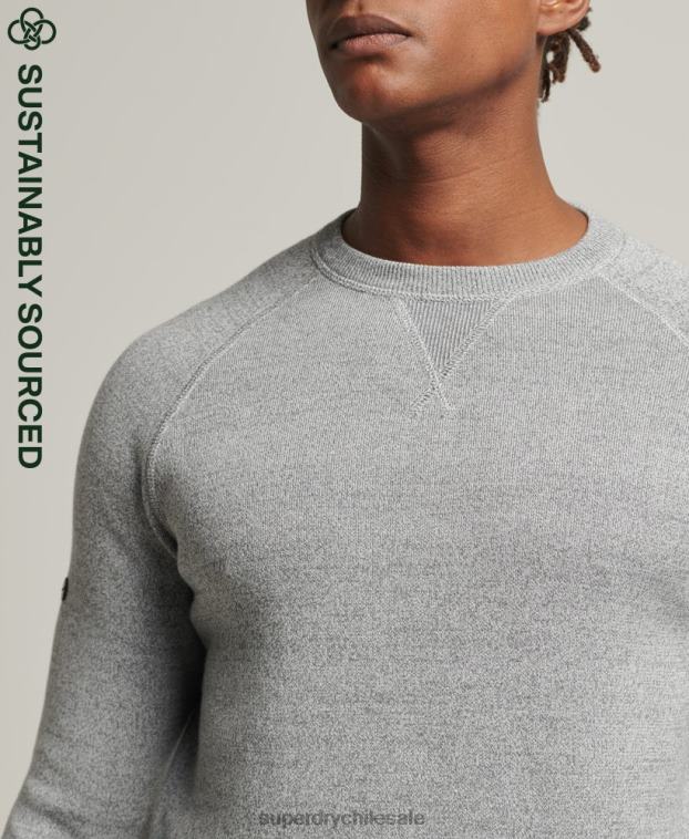hombres Superdry gris jersey de cuello alto de Studios Essential 2R68Z5330