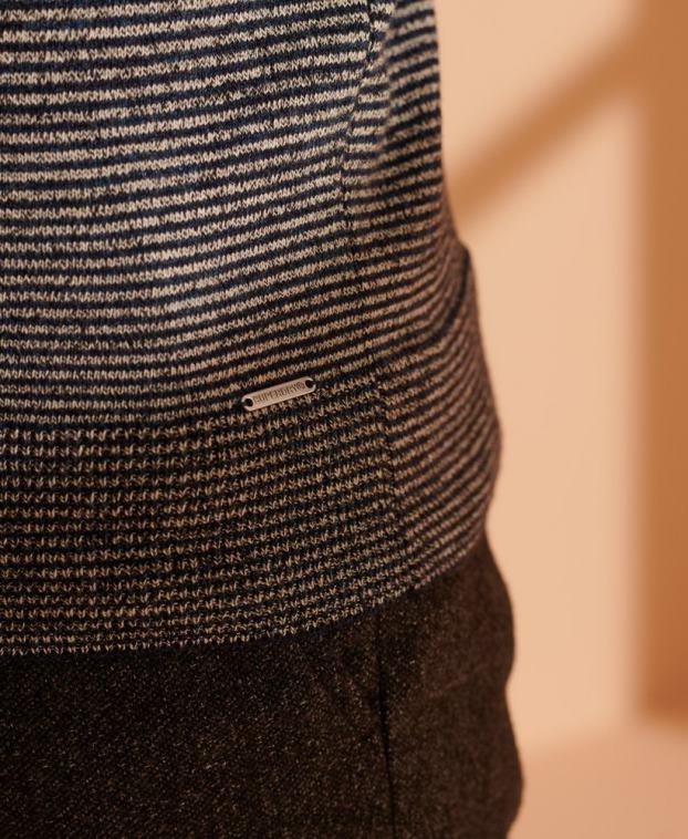 hombres Superdry gris oscuro suéter con etiqueta naranja 2R68Z5356