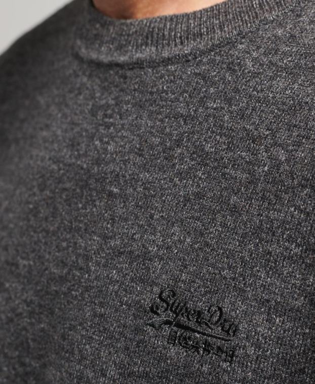hombres Superdry gris suéter con etiqueta naranja 2R68Z5335