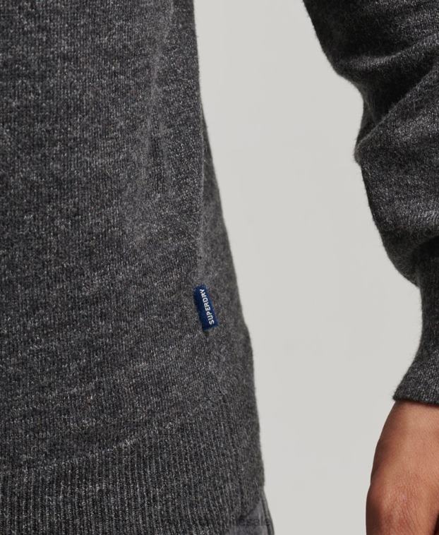 hombres Superdry gris suéter con etiqueta naranja 2R68Z5335