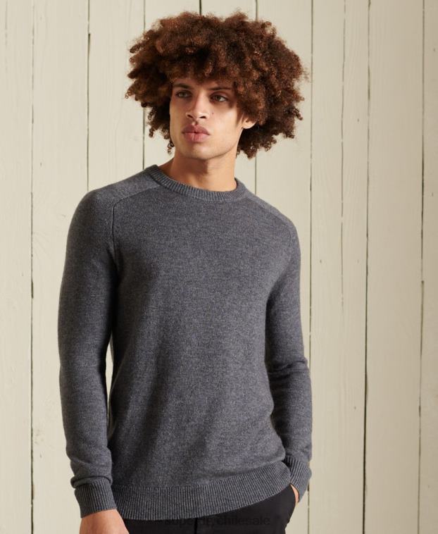 hombres Superdry gris suéter harlo crew 2R68Z5309