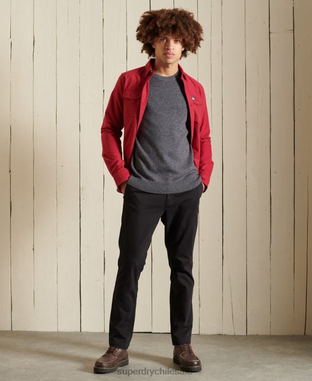 hombres Superdry gris suéter harlo crew 2R68Z5309