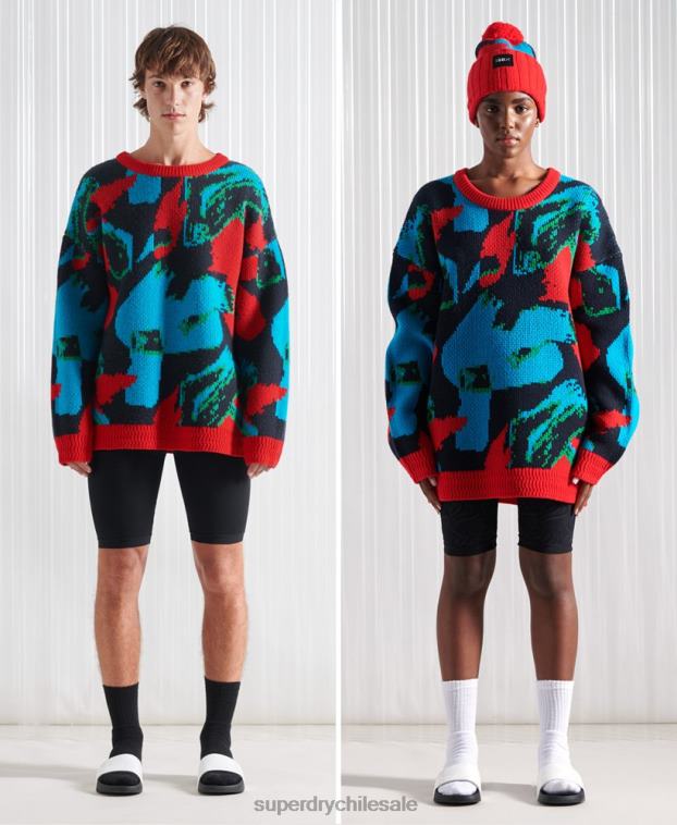 hombres Superdry multi jersey de camuflaje de fútbol sdx de edición limitada 2R68Z5350