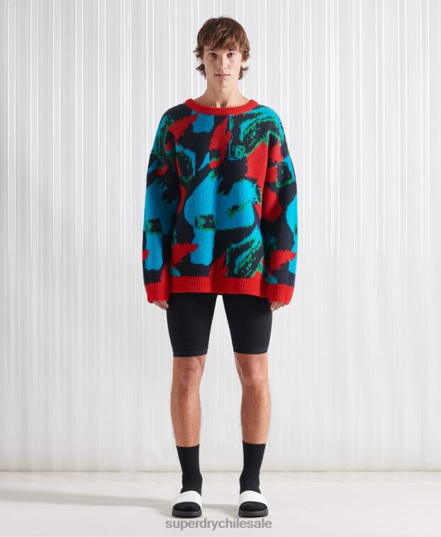 hombres Superdry multi jersey de camuflaje de fútbol sdx de edición limitada 2R68Z5350