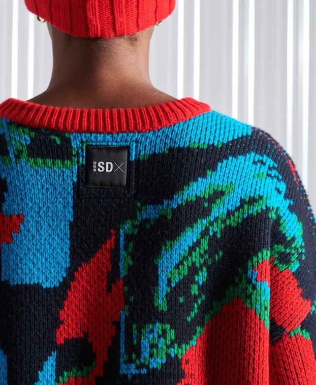 hombres Superdry multi jersey de camuflaje de fútbol sdx de edición limitada 2R68Z5350