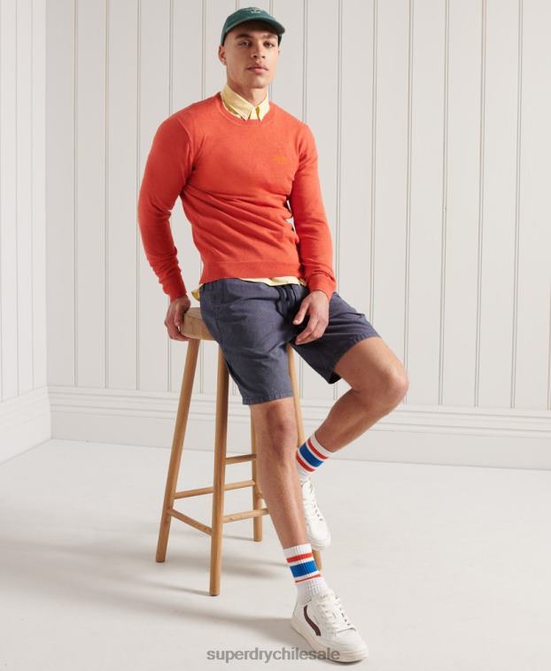 hombres Superdry naranja suéter con etiqueta naranja 2R68Z1360