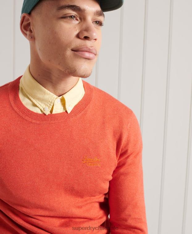 hombres Superdry naranja suéter con etiqueta naranja 2R68Z1360