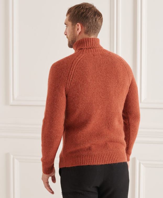 hombres Superdry naranja suéter grueso con cuello vuelto de Studios 2R68Z5311