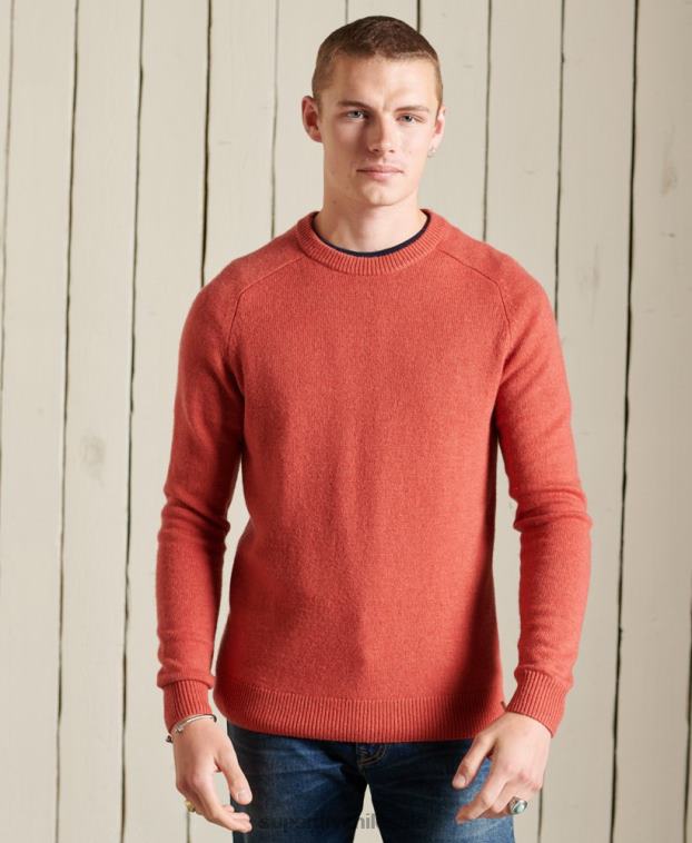 hombres Superdry naranja suéter harlo crew 2R68Z5281