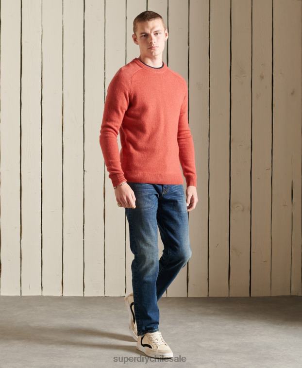 hombres Superdry naranja suéter harlo crew 2R68Z5281