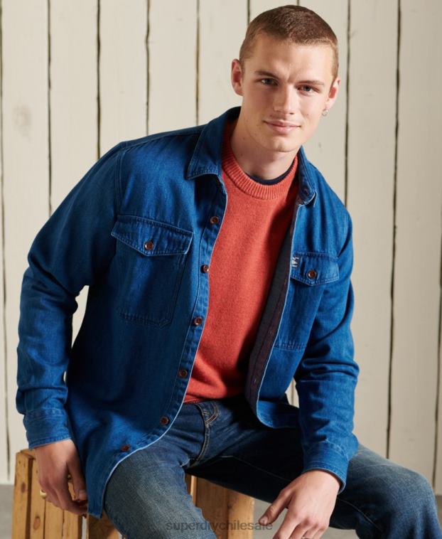 hombres Superdry naranja suéter harlo crew 2R68Z5281