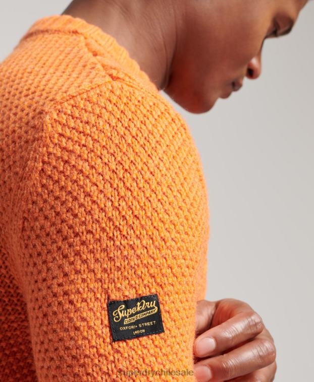 hombres Superdry naranja suéter jacob crew 2R68Z1250