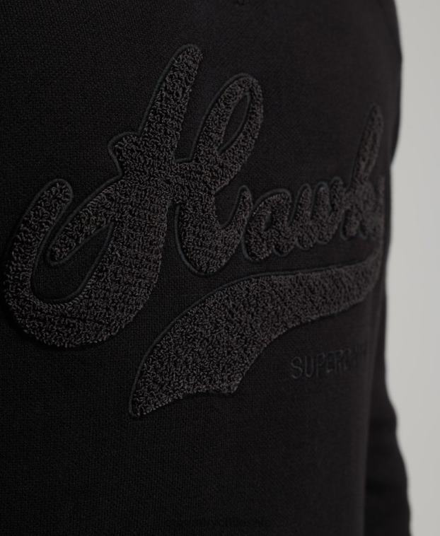 hombres Superdry negro punto del equipo universitario de la vendimia 2R68Z1342
