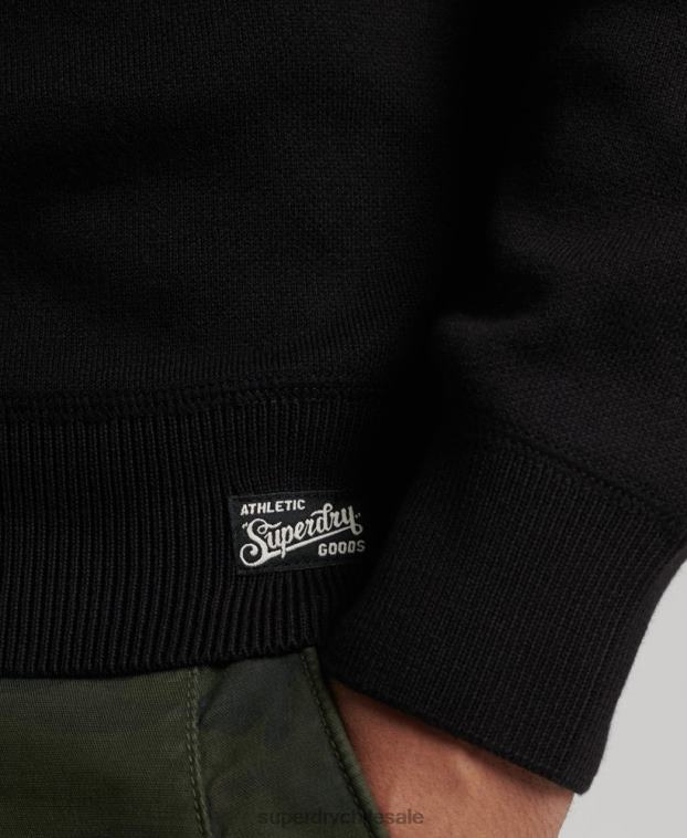 hombres Superdry negro punto del equipo universitario de la vendimia 2R68Z1342