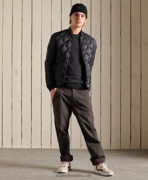 hombres Superdry negro suéter harlo crew 2R68Z5326