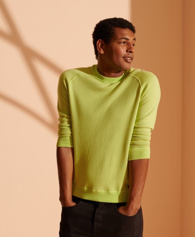 hombres Superdry verde jersey de punto reversible de edición limitada 2R68Z5345
