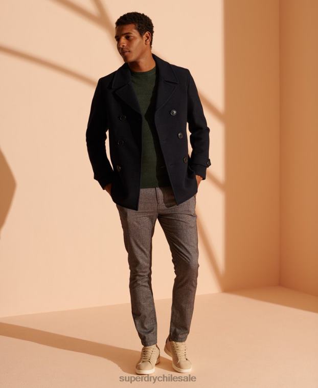 hombres Superdry verde suéter con etiqueta naranja 2R68Z5340