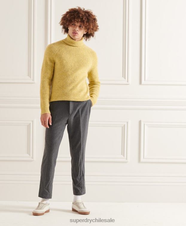 hombres Superdry verde suéter grueso con cuello vuelto de Studios 2R68Z5301