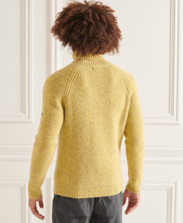 hombres Superdry verde suéter grueso con cuello vuelto de Studios 2R68Z5301