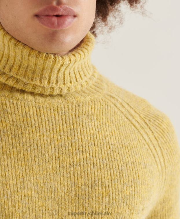 hombres Superdry verde suéter grueso con cuello vuelto de Studios 2R68Z5301
