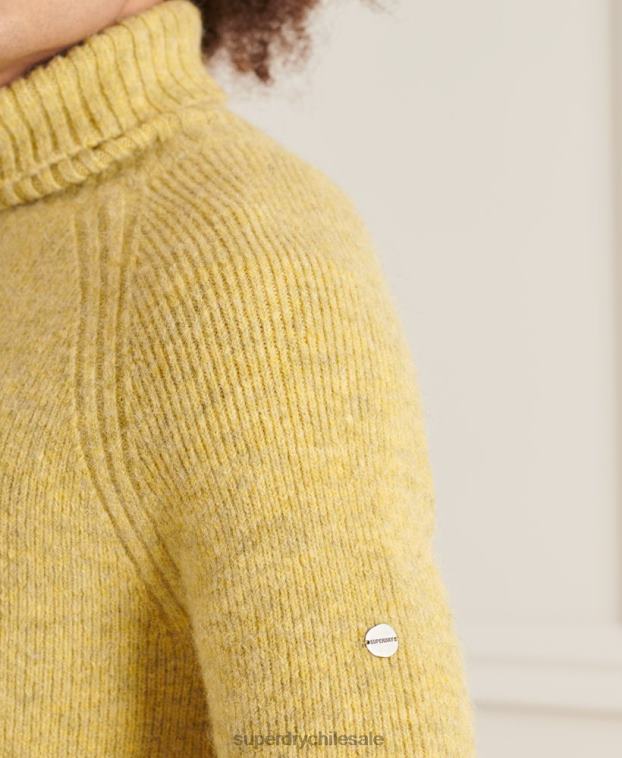 hombres Superdry verde suéter grueso con cuello vuelto de Studios 2R68Z5301