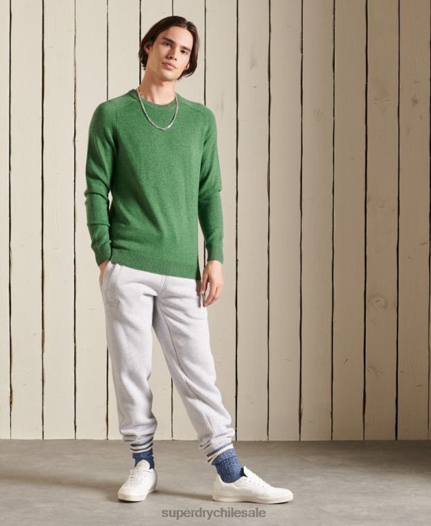 hombres Superdry verde suéter harlo crew 2R68Z5283
