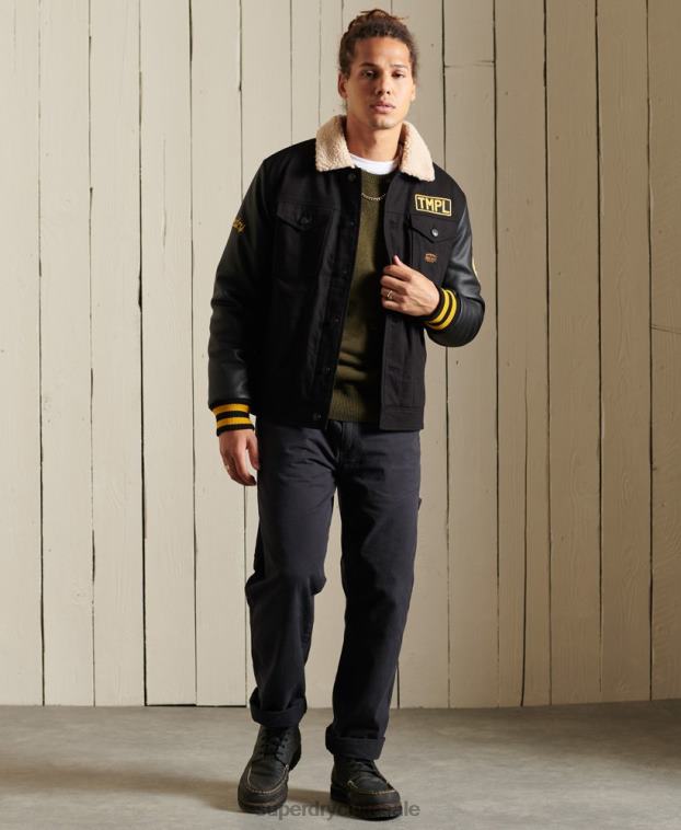 hombres Superdry verde suéter ligero de lana de cordero 2R68Z5287
