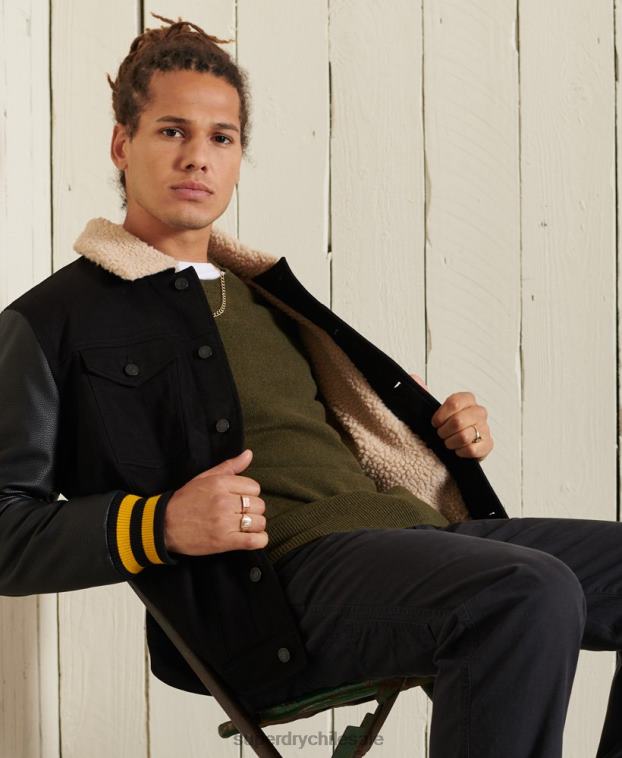hombres Superdry verde suéter ligero de lana de cordero 2R68Z5287