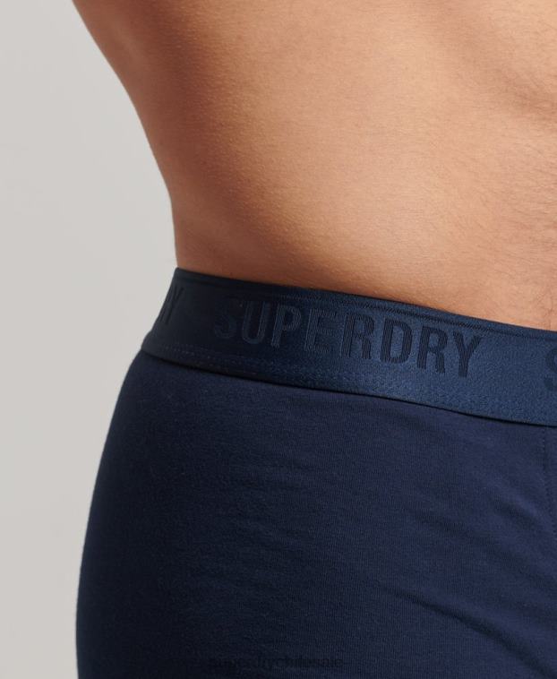 hombres Superdry Armada Pack de tres calzoncillos de algodón orgánico 2R68Z1754