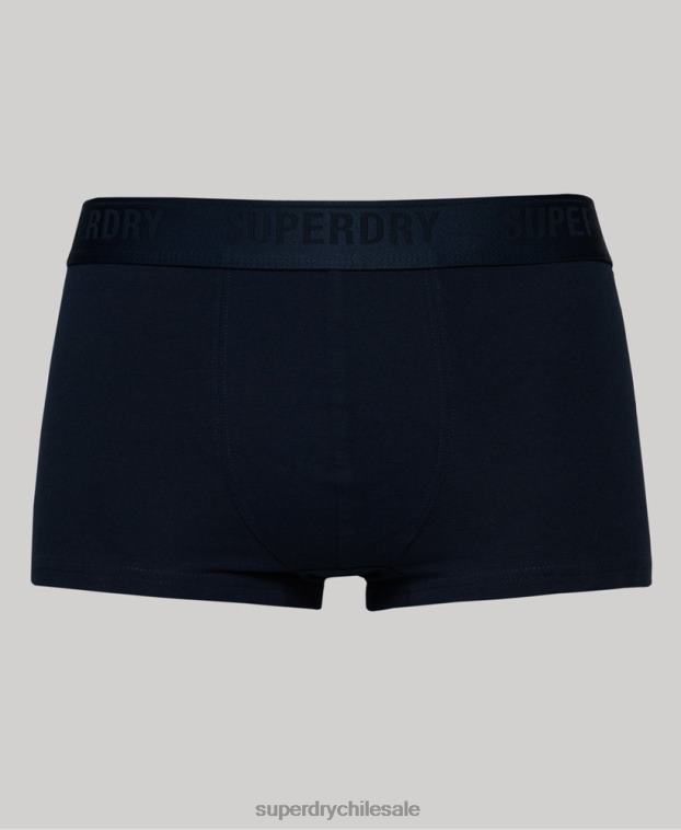 hombres Superdry Armada Pack de tres calzoncillos de algodón orgánico 2R68Z1754