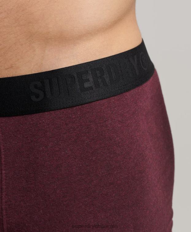 hombres Superdry Armada Pack doble de bóxer de algodón orgánico compensado 2R68Z1636