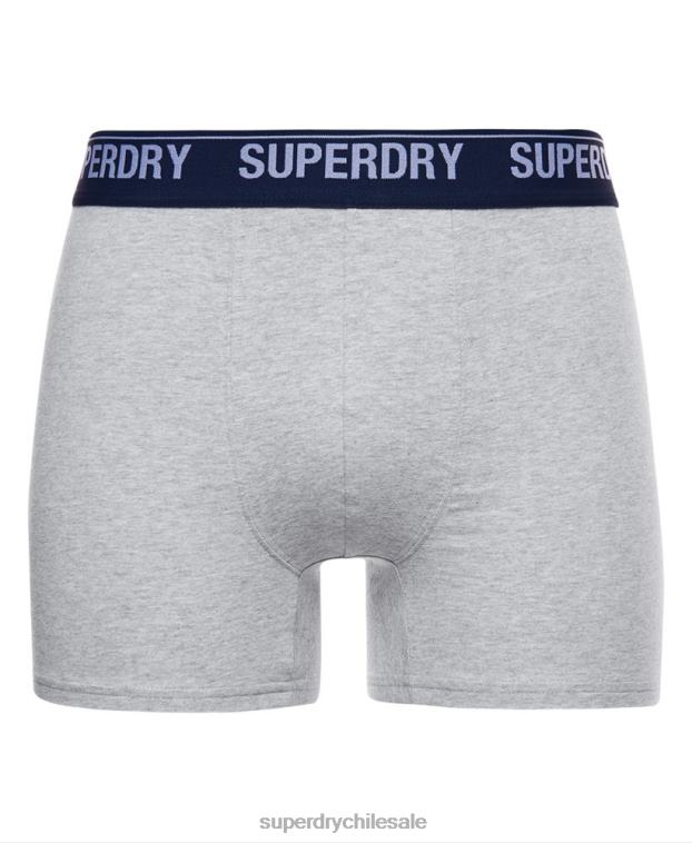 hombres Superdry amarillo Pack doble de bóxer de algodón orgánico 2R68Z1749
