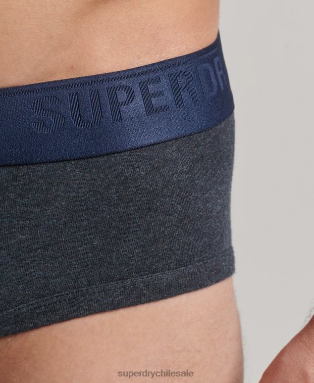 hombres Superdry azul Pack triple de calzoncillos de algodón orgánico 2R68Z1789