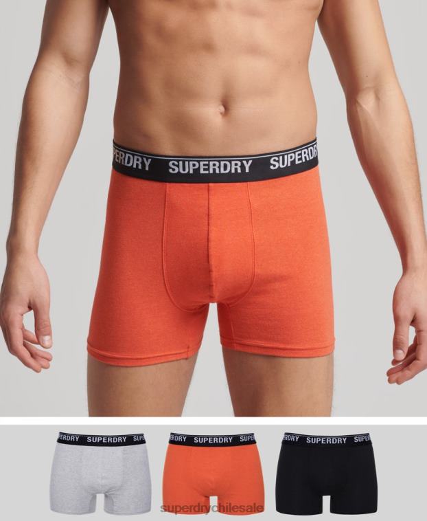 hombres Superdry multi Pack de tres bóxers de algodón orgánico 2R68Z1605